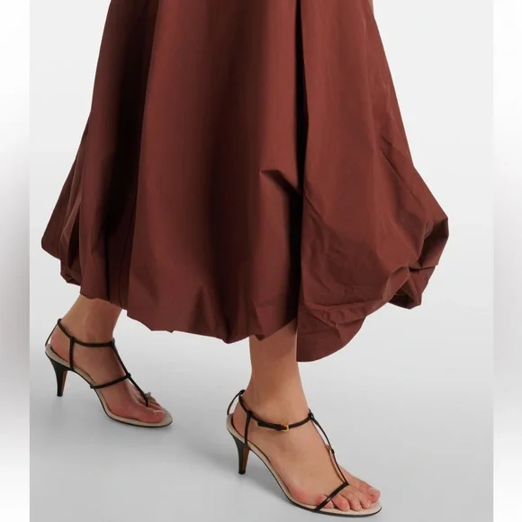 NWT $595 Jonathan Simkhai Olivia Dress Anise Brown Size 0 - Picture 3 of 8